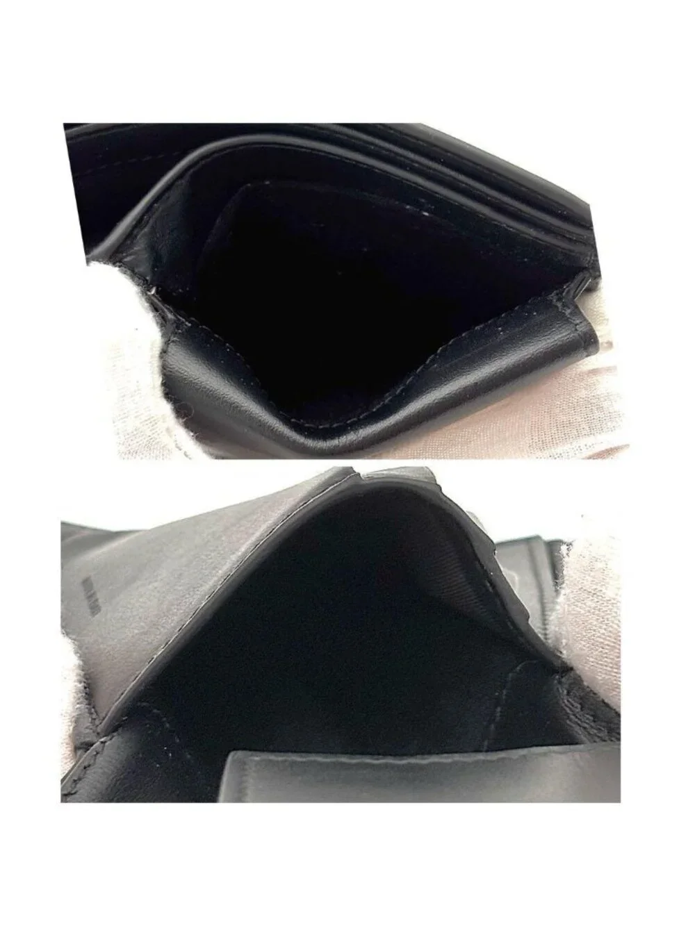 Celine Fold Wallet Bifold Black Billfold Coin Purse